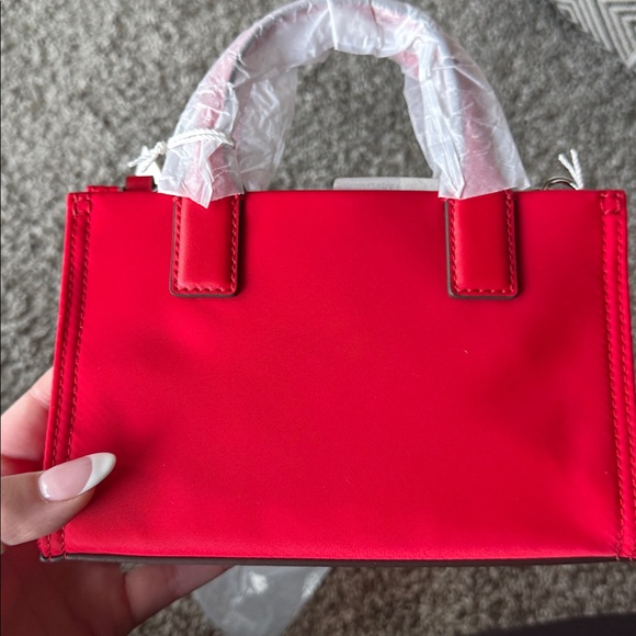 NWT Tory Burch Ella Nylon Mini Tote - Brilliant Red - Picture 5 of 7